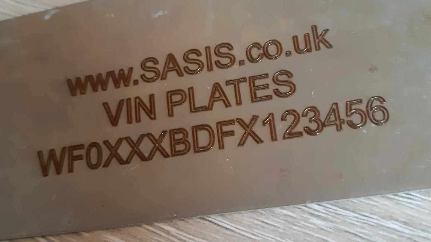 Plaques VIN - Autocollants et plaques VIN SASIS UK